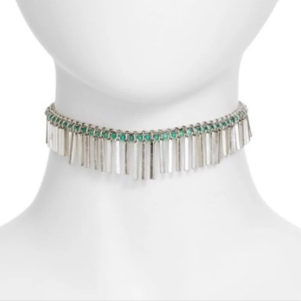 •Stone Fringe Choker• - Picture 2 of 8